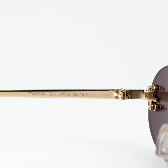 Fendi FIRST CRYSTAL Women Sunglasses Gold Violet Oval FE4075US 30Y AUTHENTIC - Picture 9 of 11